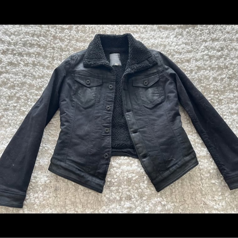 G-Star Black Sherpa-Lined Jacket